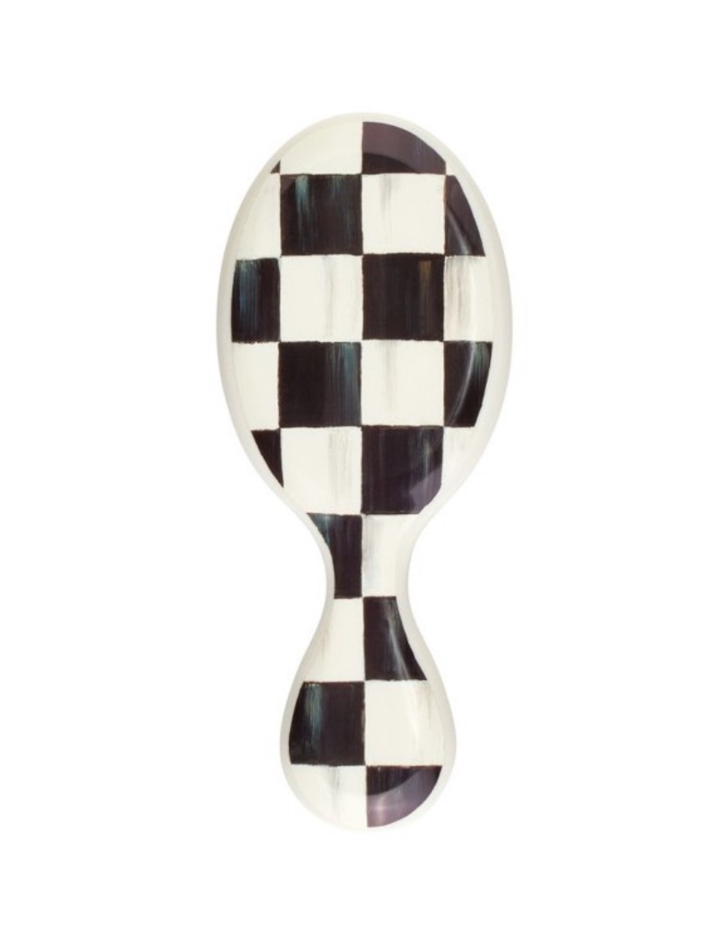 MacKenzie-Childs Black and White Checkered Hand Mirror